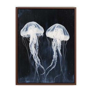 jellyfish black and white Poster