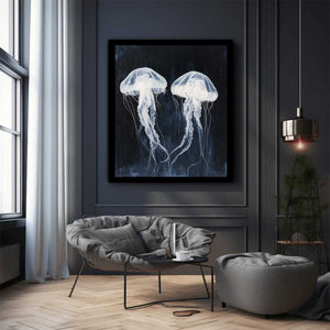 jellyfish black and white