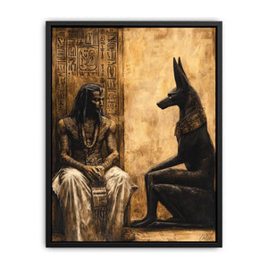 The King with Anubis Painting