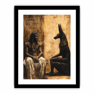 The King with Anubis Art Print