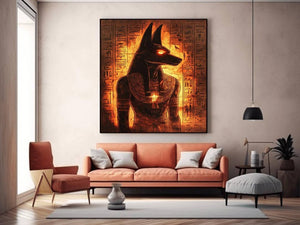 Egyptian Anubis lighted