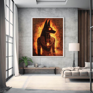 Egyptian Anubis lighted