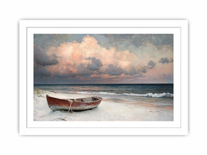 Boat on shore Streched canvas