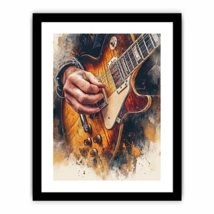 Guitar Playing Art Print