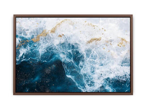 Gold teal Ocean Poster