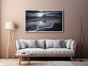 monochrome beach