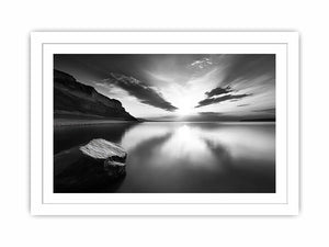 Monochrome Lake Streched canvas