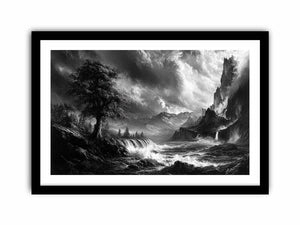 Monochrome Landscape Art Print