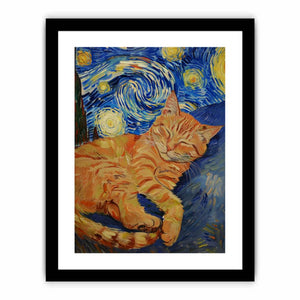 The Starry-Eyed Cat Art Print