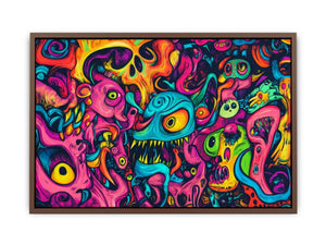 Silent Screams In Neon Poster