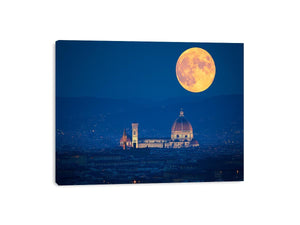 Moon Over Florance Canvas Print