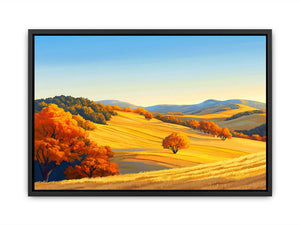Golden Ember Woods Painting