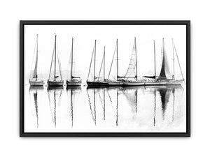 Sailbots In Harbour Painting
