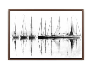 Sailbots In Harbour Poster
