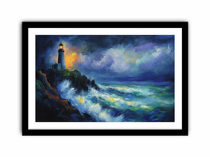 Lighthouse Seascape Art Print