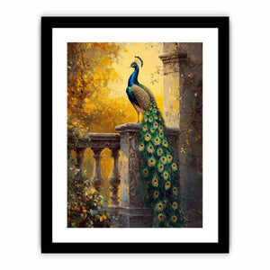 Sunset Glory Peacock Art Print