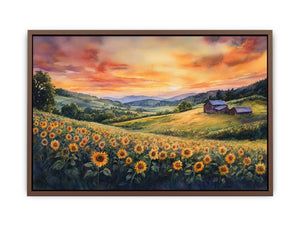 Sunflower Sunset Poster