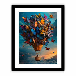 Floating With Butterflies Art Print