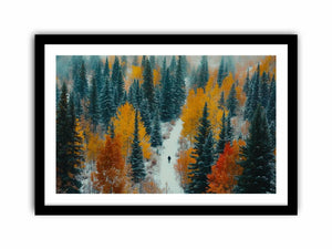 Sunset In The Leaves Art Print