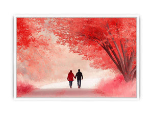 Autumn Stroll Of The Hert Framed Print