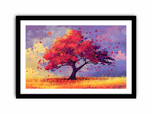 Red Tree Art Print