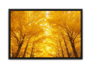 Golden Autumn Forest Painting