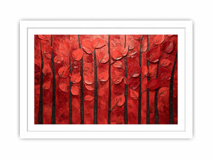 Red Leaves Streched canvas