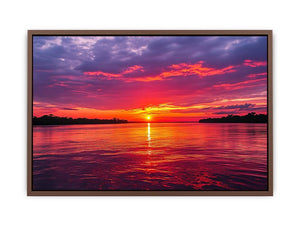 Sunset Over Amazon Poster