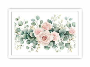 Sage Green Floral Streched canvas