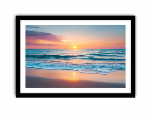 Sunlit Waves Art Print