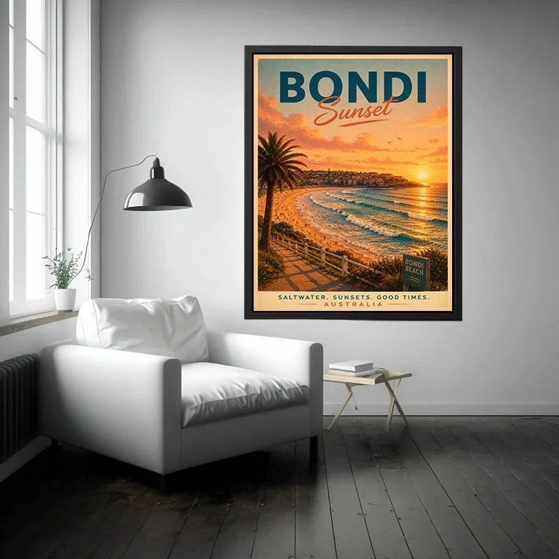 Bondi Sunset Travel Poster