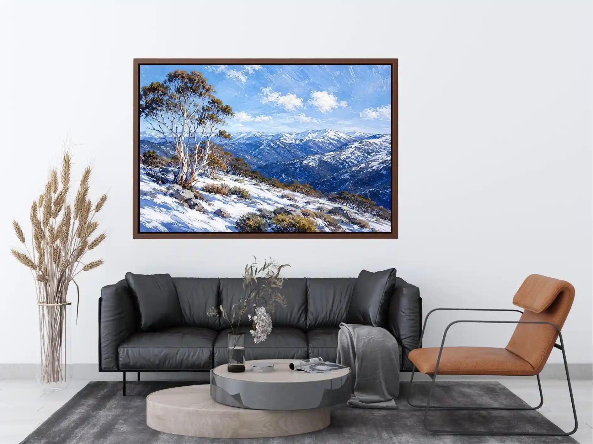 Snowy Mountains Australia Canvas Print Wall Art