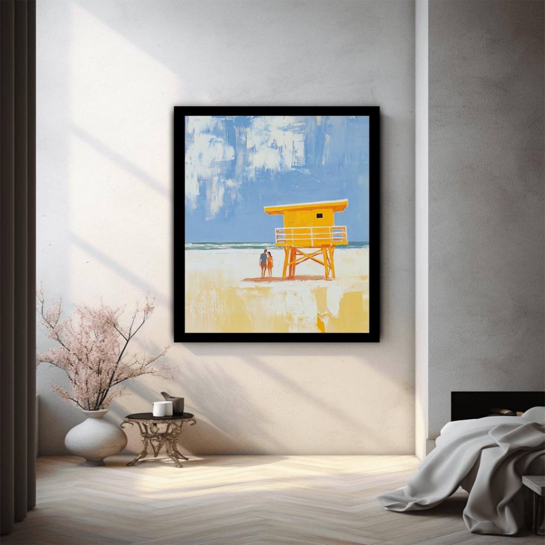 Couple At Beach Tower