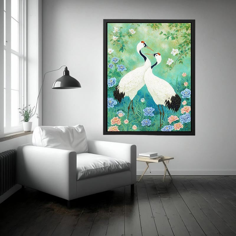 Cranes in Garden