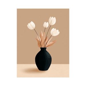 Minimalist Tulip in Vase Artwork