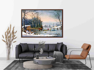 Country Cabin in an American Winter
