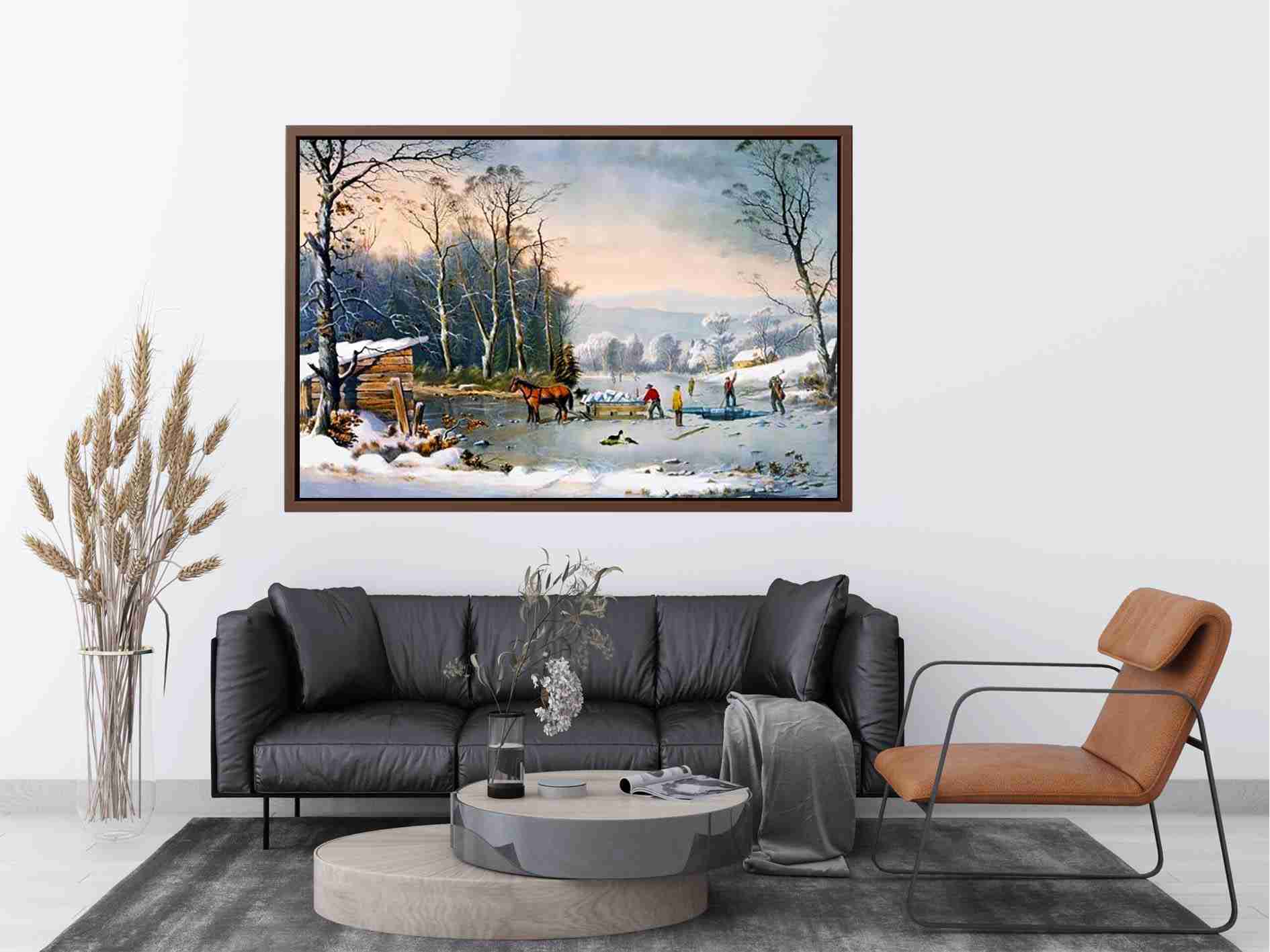Country Cabin in an American Winter
