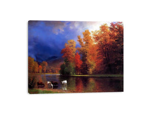 On The Saco by Albert Bierstadt Painting