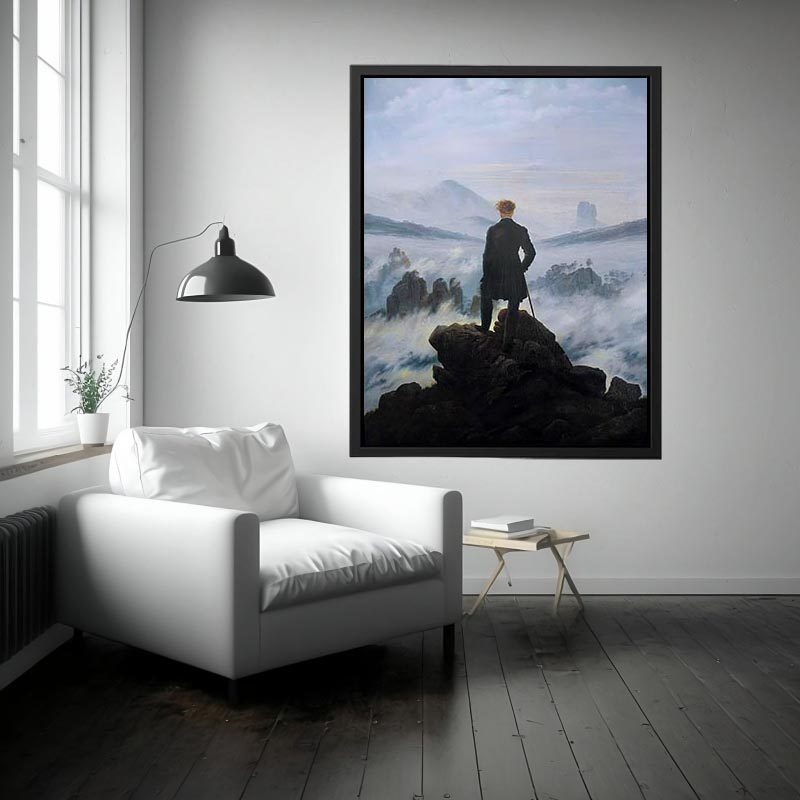 The Wanderer above the Mists 1817-18 by Caspar David Friedrich Painting