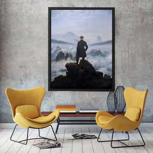 The Wanderer above the Mists 1817-18 by Caspar David Friedrich Painting