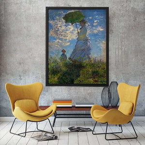 The Walk Woman With A Parasol by Claude Monet Painting