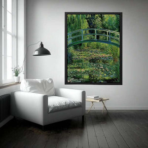Bridge Over Rose Water Lily Pond by Claude Monet Painting