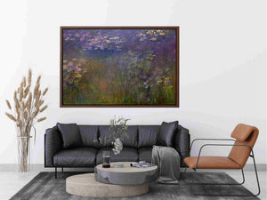 Agapanthus (center panel) by Claude Monet Painting