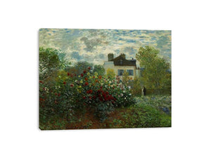 The Garden At Argenteuil Aka The Dahlias by Claude Monet Painting