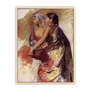 Sketch Two Nautch Girls Art Print