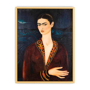 Self-Portrait in Velvet Dress - Frida Kahlo Streched canvas