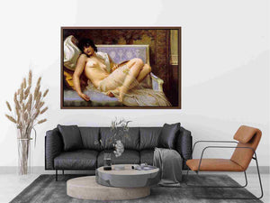 Jeune femme denudée sur canape (Young woman naked on a settee) by Guillaume Seignac Painting