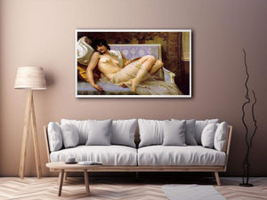 Jeune femme denudée sur canape (Young woman naked on a settee) by Guillaume Seignac Painting