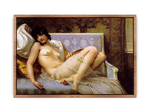 Jeune femme denudée sur canape (Young woman naked on a settee) Poster