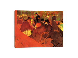 At The Moulin Rouge by Henri De Toulouse-Lautrec Painting